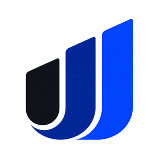 Unstall logo: a letter U made of three rising bars in near-black, navy and bright blue